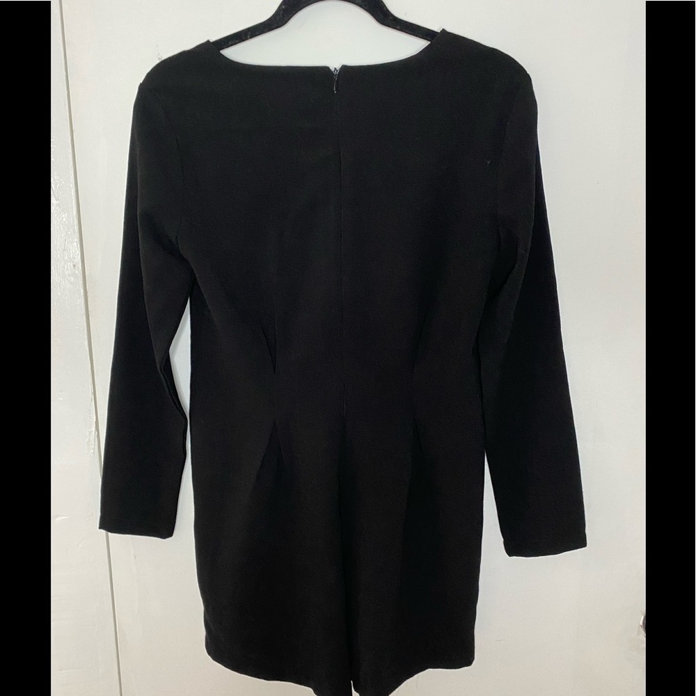 Lucca Couture Long Sleeve Crepe Romper - Black - Picture 3 of 6